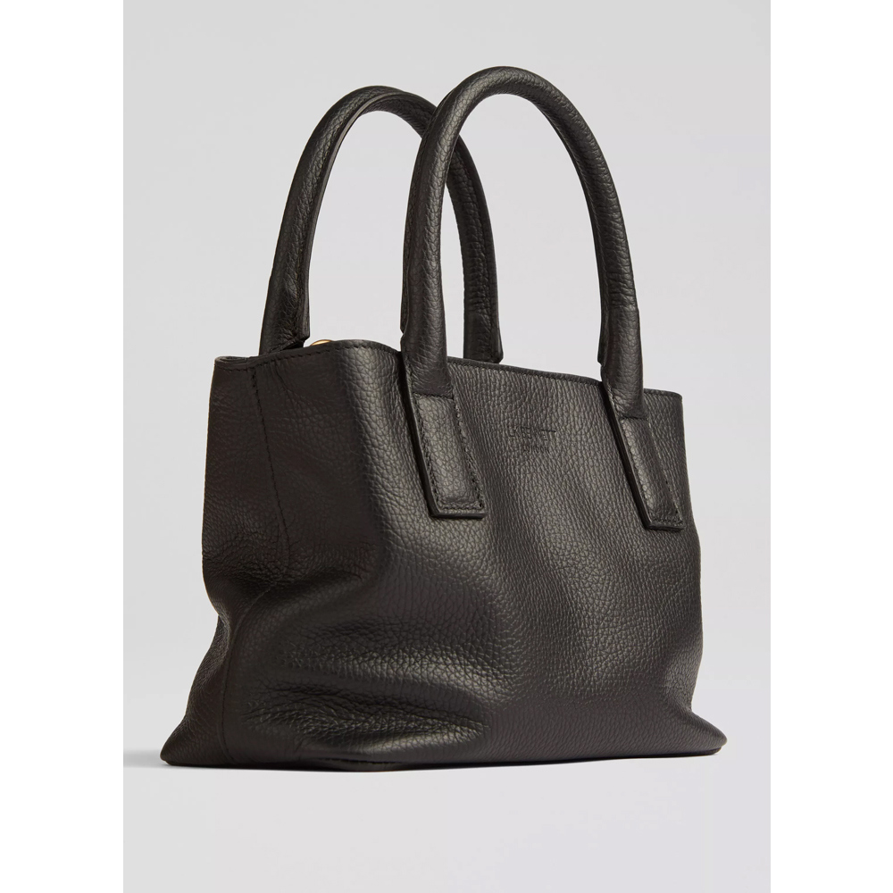 Small grainy leather and house check tote on sale bag